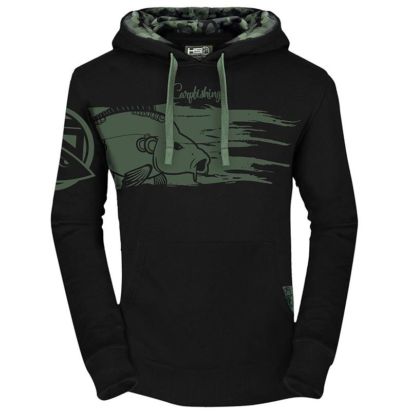 Sweat Homme Hot Spot Design Hoodie Carpfishing – Noir / Noir / M