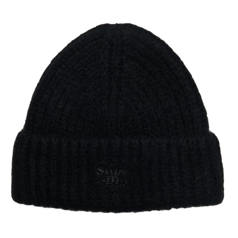 SUPERDRY Bonnet Noir Femme Superdry Rib Knit Beanie