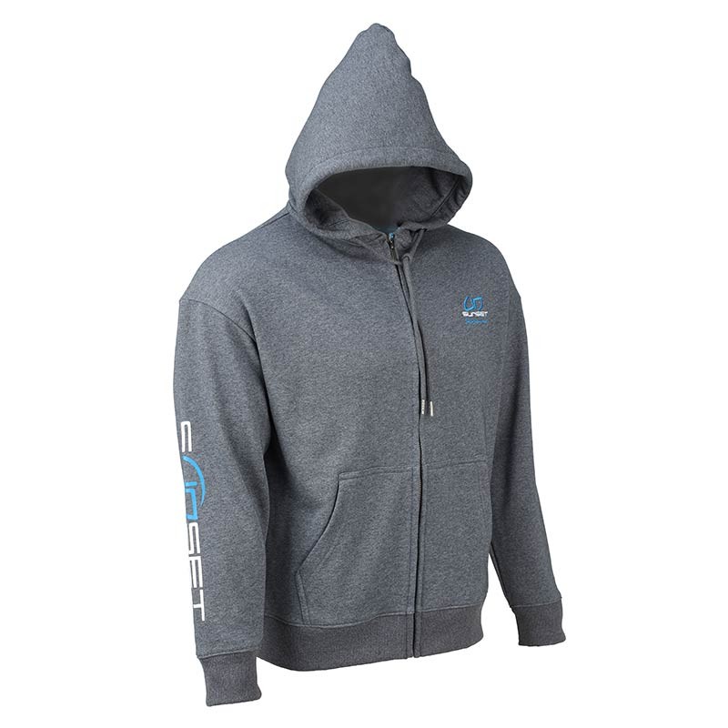 Sweat Homme Sunset Hoody Full Zip – Gris Foncé Chiné · Gris Foncé Chiné · XXL