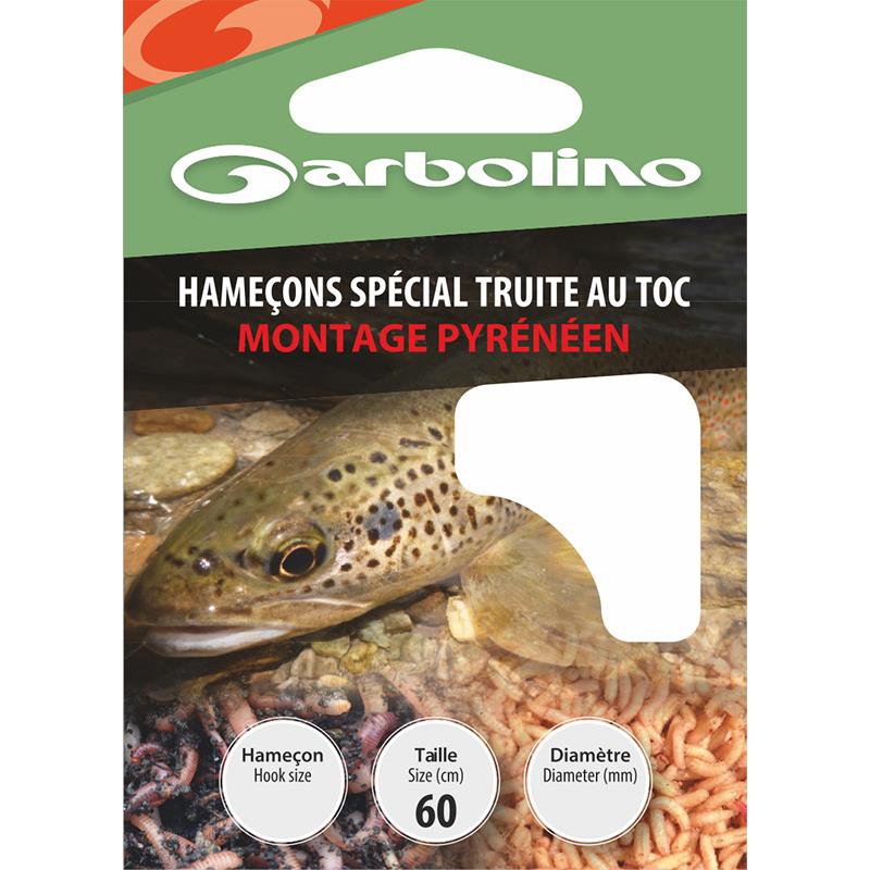 Monte Garbolino Special Truite / Montage Pyreneen | Hamecon – Par 10 / 10 / 12/100 / N°10 / 60