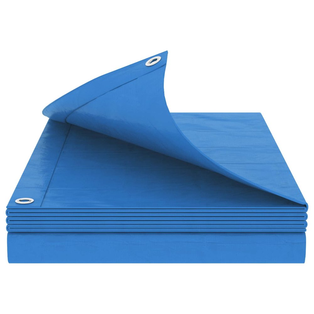 vidaXL Bâche avec œillets Bleu 4 x 6 m 90 gsm PE