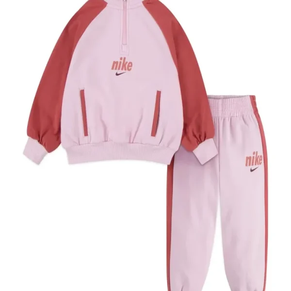 Survêtement Bébé fille E1D1 HALF ZIP SET Rose