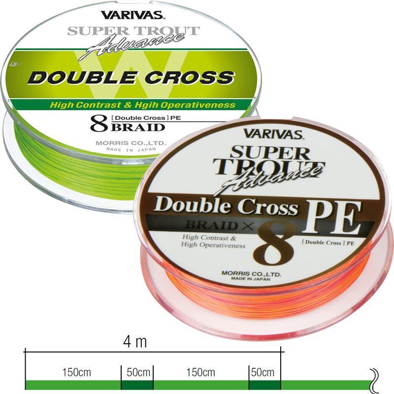 Mer Varivas Super Trout Double Cross PE | Tresse – 92M · Vert · 12.8/100 · 92 · 6
