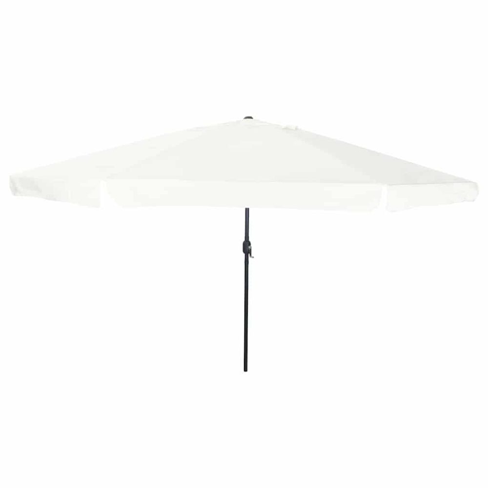 vidaXL Parasol de jardin Sable 394 x 394 x 248 cm Polyester et Acier