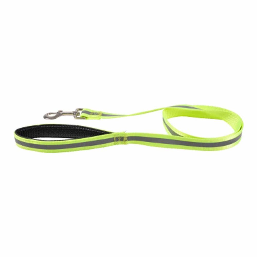 HOMEA Laisse chien réfléchissante essentiel 120cm jaune