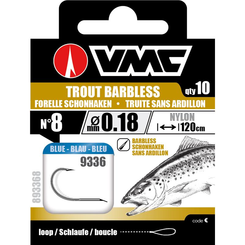Monté Vmc Trout Barbless – Hameçon – 10 / 20/100 / N°6 / 120
