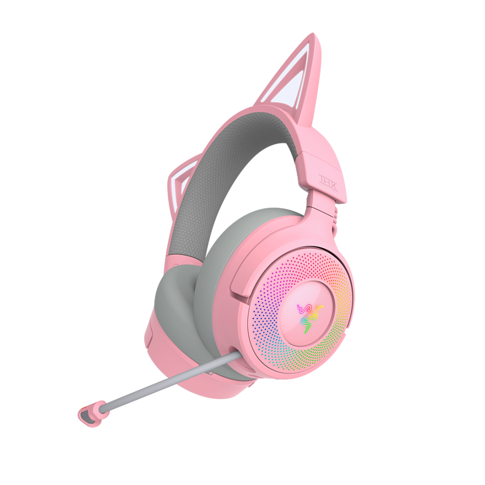 RAZER Kraken Kitty V3 Pro - Casque sans fil RGB Quartz Ed.