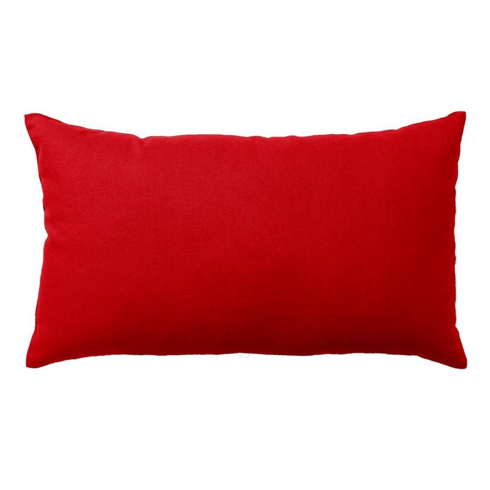 ENJOY HOME Coussin déco uni panama 30x50cm rouge