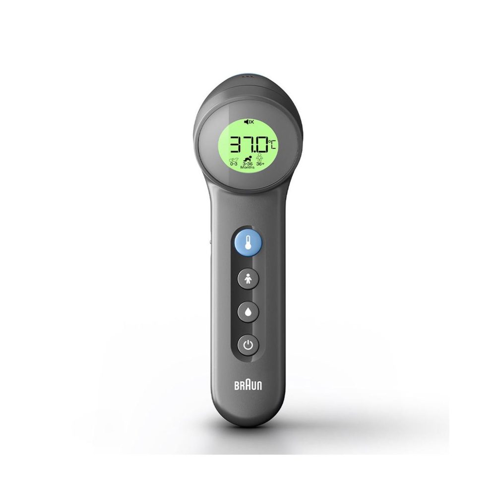 BRAUN Braun BNT 400 BK Thermomètre à distance Gris Front Boutons