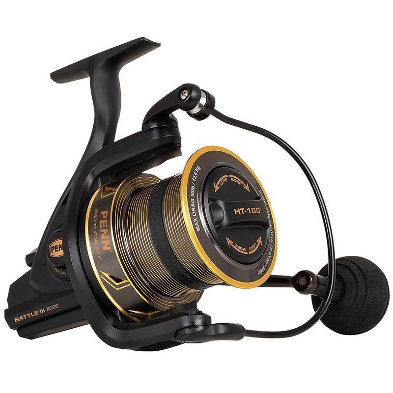 Penn Battle Iii Longcast | Moulinet – 8000 · 485m-35/100 · 4.0/1 · 94 · 6 · 13.6 · 748