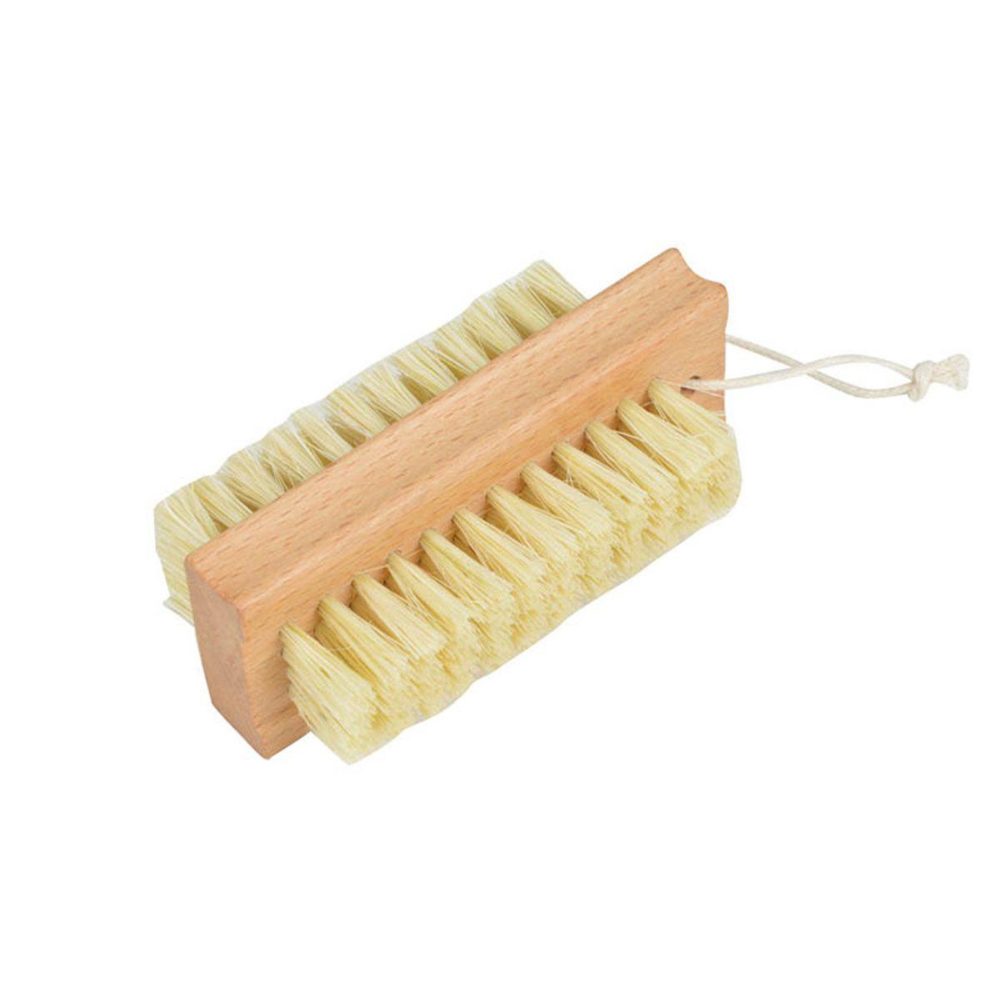 HOMEA Brosse à ongles en bois vintage 9cm naturel