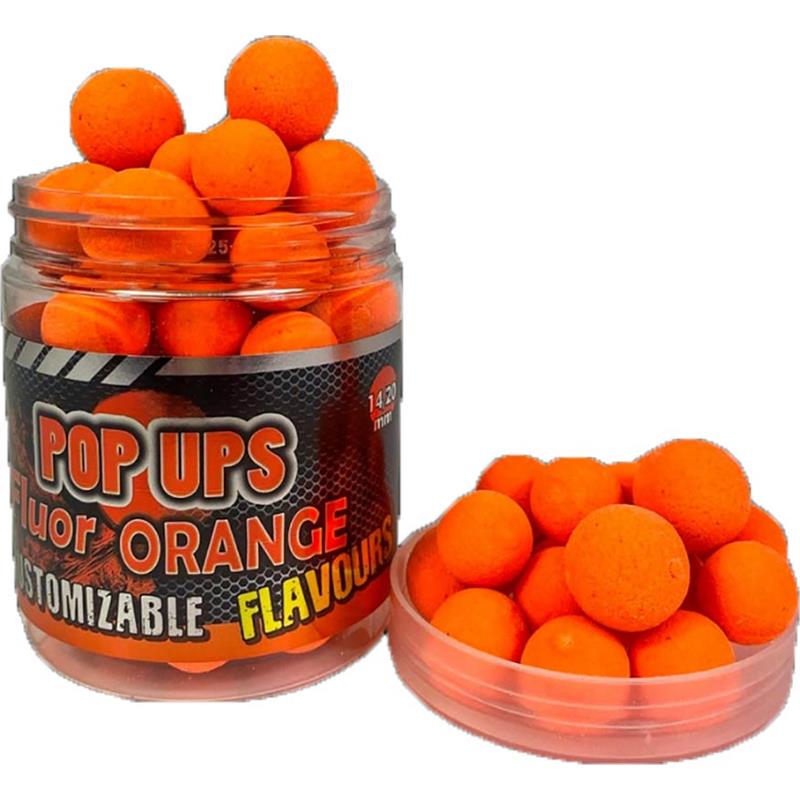 Bouillette Flottante Pro Elite Baits Pop Ups Customizable Flavours – Fluo Orange / 20 / 14 / 80