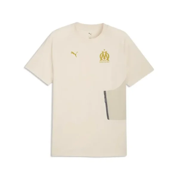 T-shirt de football Homme OM PUMATECH POCKET TEE Beige