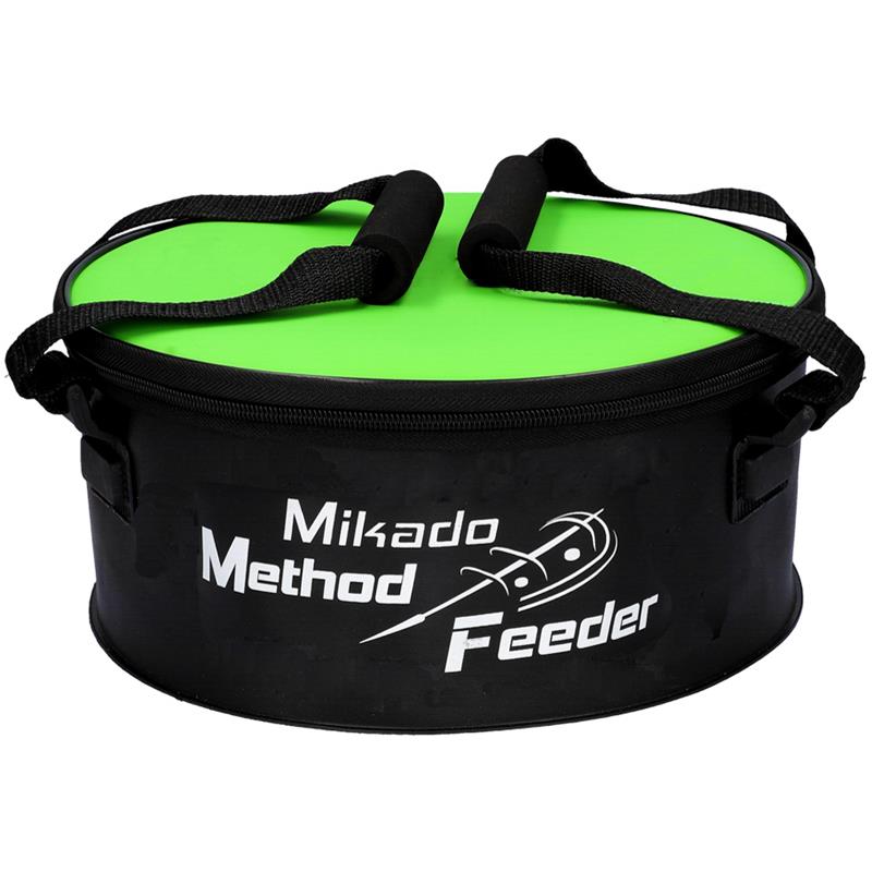Bac EVA Mikado Method Feeder avec Couvercle – Black-Green / 30 / 13