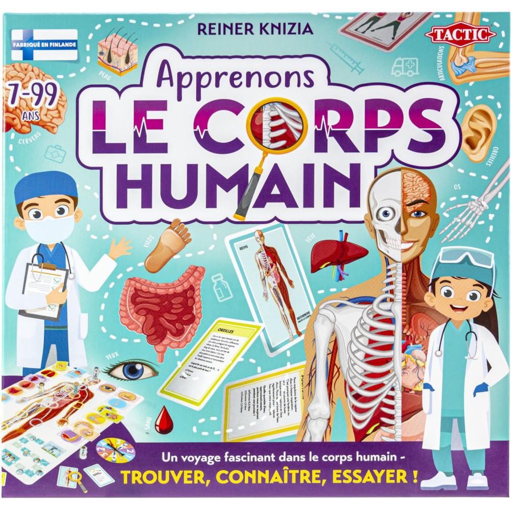Tactic Apprenons le corps humain - Jeu éducatif - TACTIC - 2 joueurs et plus - Des 7 ans