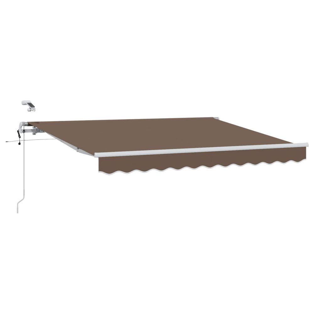 vidaXL Auvent rétractable Taupe 400 × 300 cm Polyester