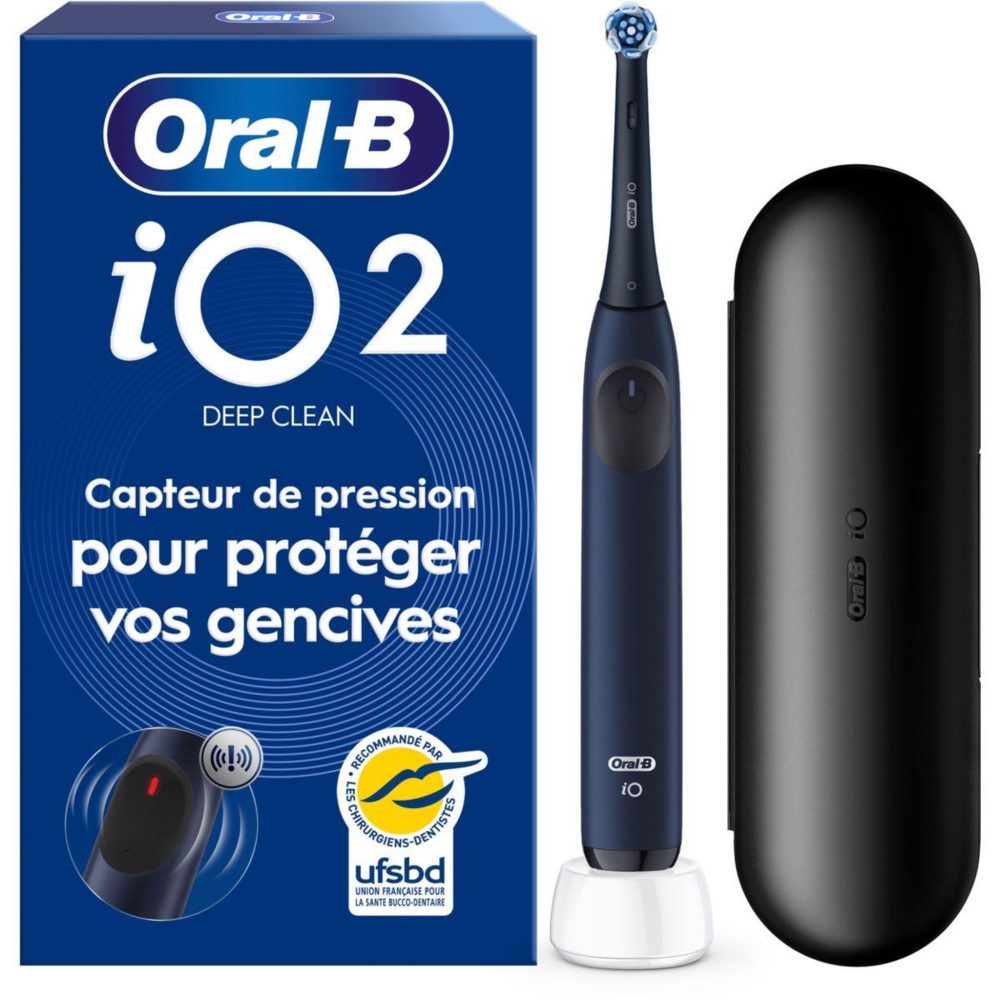 ORAL B Brosse à dents électrique io2 marine blue deep clean + travel case
